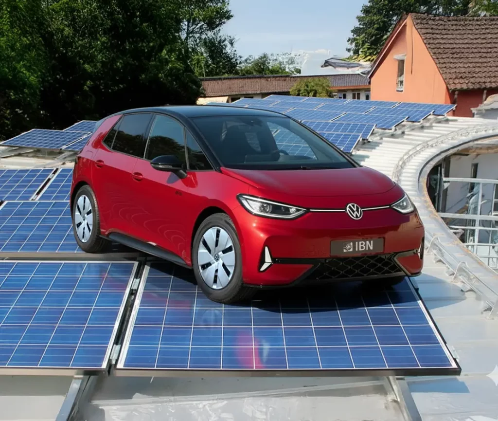 IBN-Solarauto-update2025 IBN Solarauto VW ID.3 auf dem Solardach des IBN – Simulation